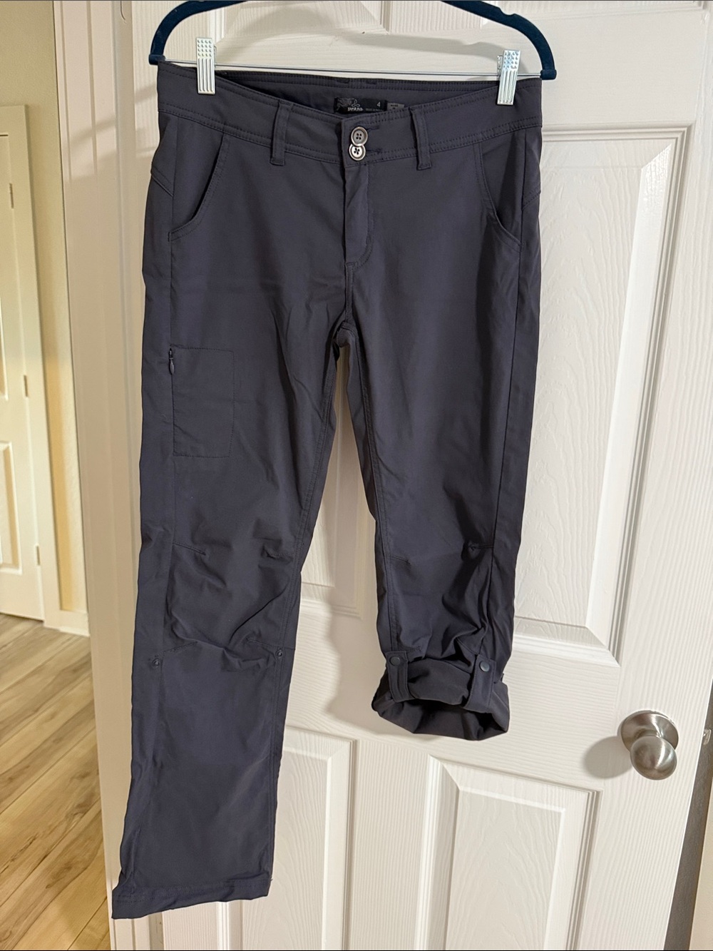 Prana Womens Dark Gray Convertible Cargo Pants